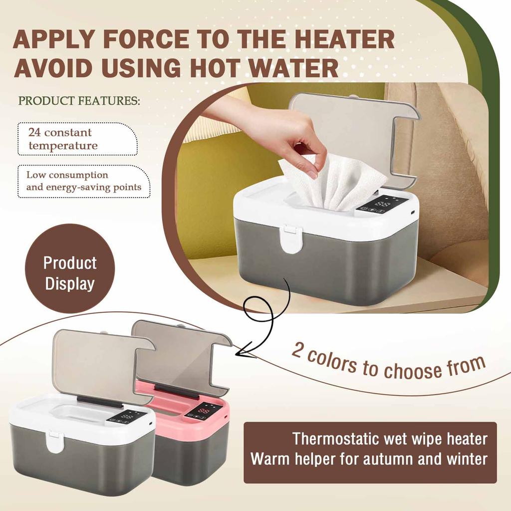 Baby Wipe Warmer Diaper Wipe Dispenser For Heating, Nursery, Road Trips, Camping, Versatile Business Care