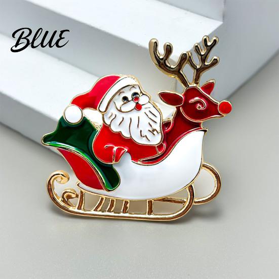 Alloy Santa Claus Pin Zinc Brooch Enamel Cartoon Father Christmas