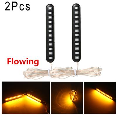 New 2*Motorcycle Sequential Flowing LED License Plate Lights Strip Turn Signal Lamps