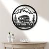 Mountain Campers Metal Wall Art Modern Hanging Decor
