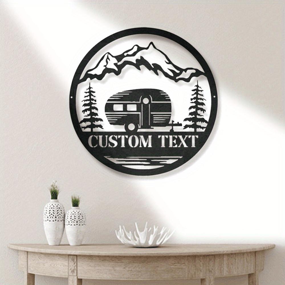 Mountain Campers Metal Wall Art Modern Hanging Decor
