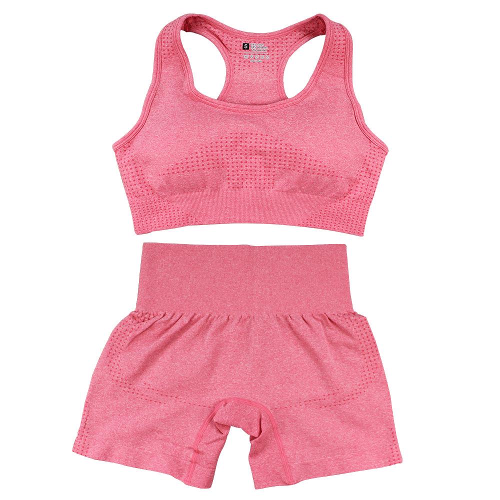 Seamless Two-Piece Racerback Tank & Shorts Yoga Set for Women