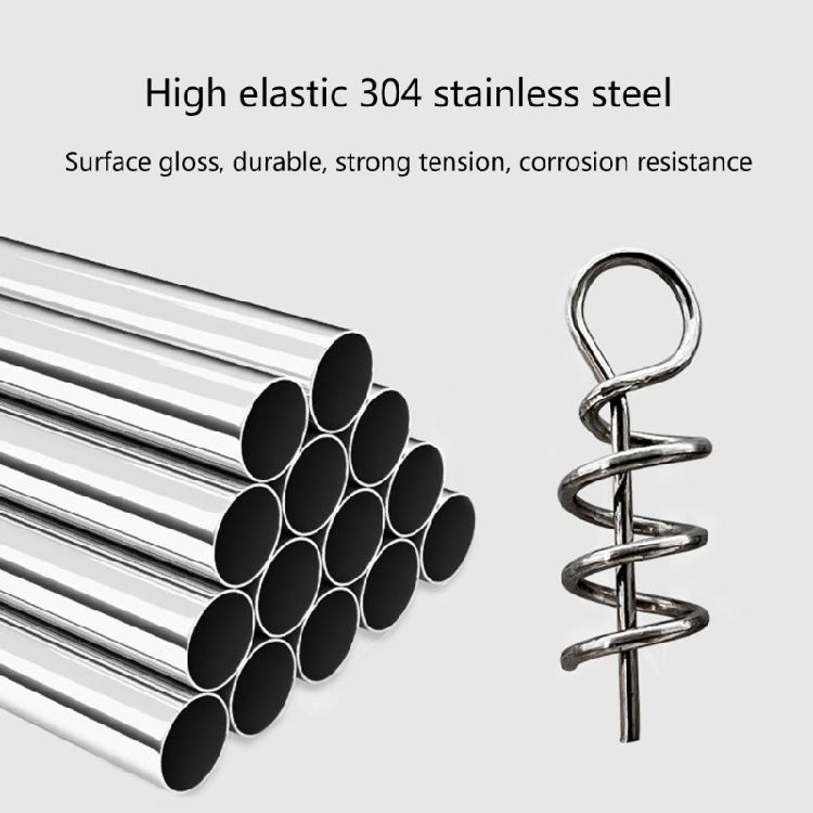 100Pcs Fishing Hook Stainless Steel Spring Fishing Tackle Fishing Lock Accessory