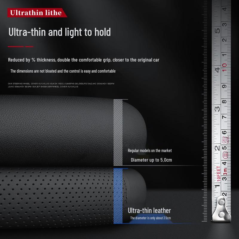 MG5 Genuine Leather Steering Wheel Cover for RX3, i6max, ZS, Kulewei HS - Men's All-Season Grip Cover