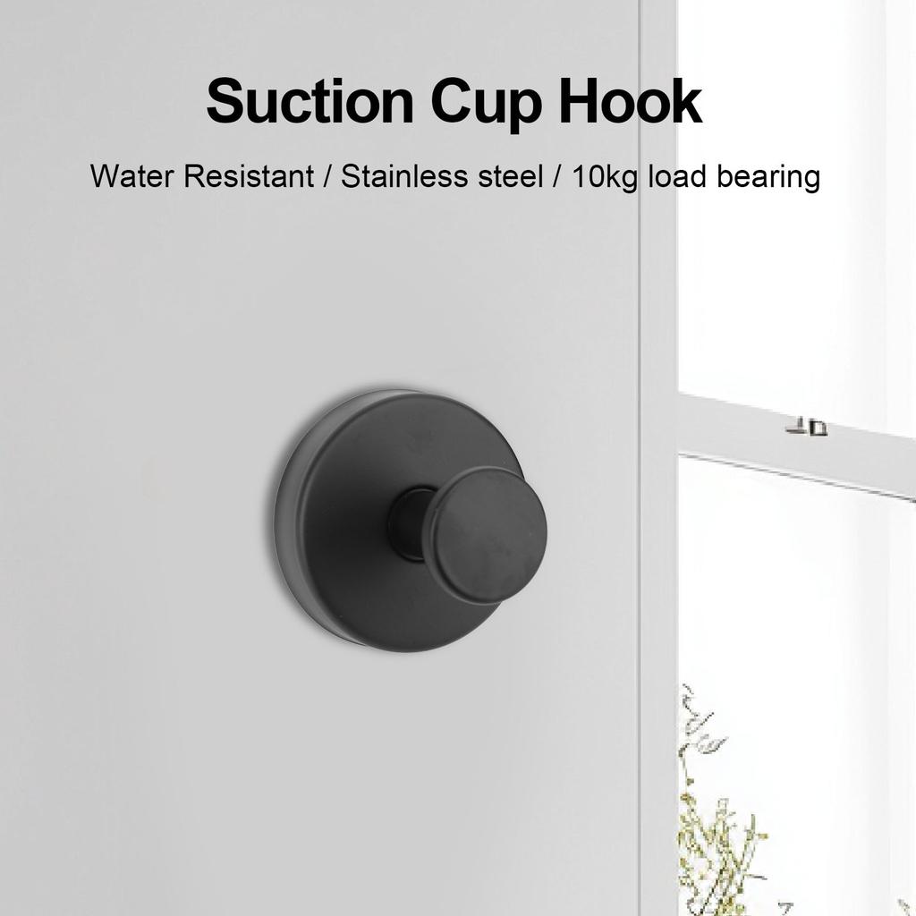 2pcs Suction Cup Hooks Heavy Duty Water Resistant Stainless Steel Towel Hooks for Bathroom Kitchen Glass Door Mirror