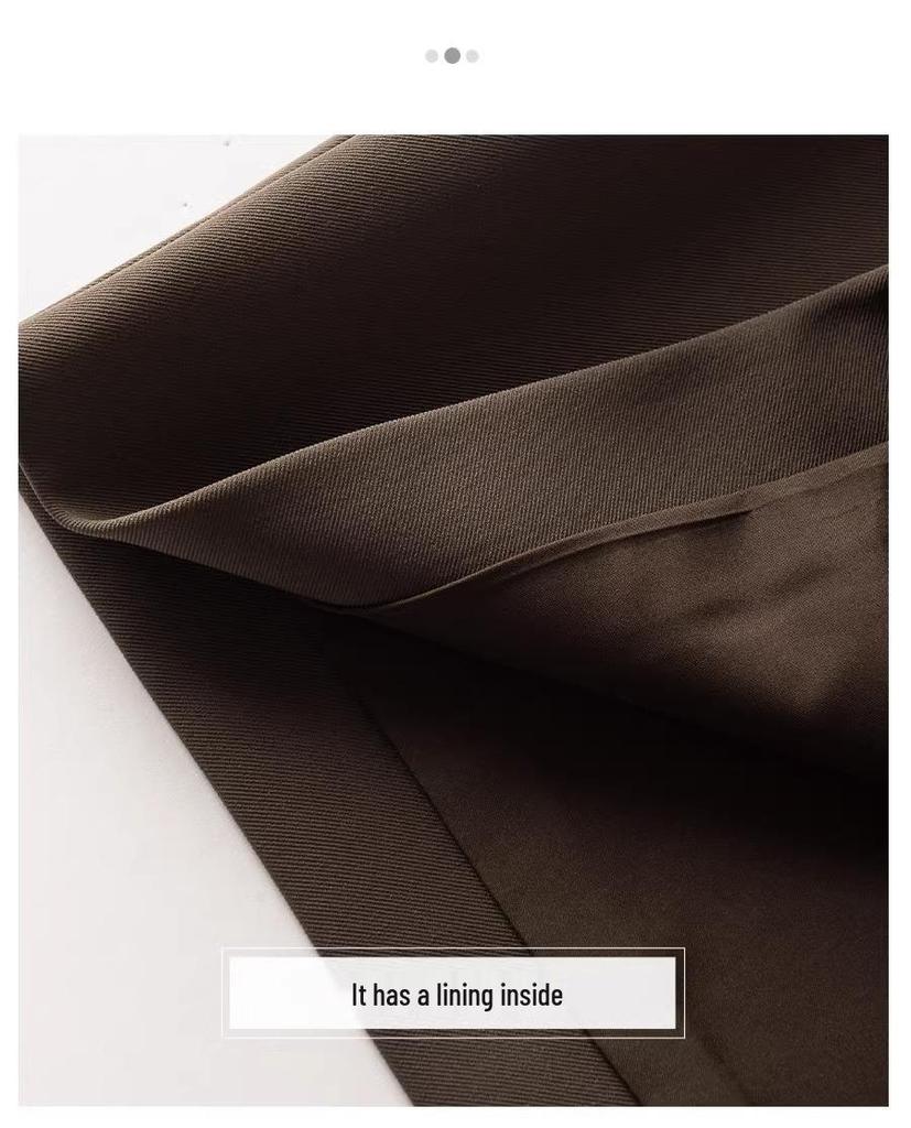 2025 Women's High Waist Slimming Midi Skirt - Spring/Autumn Bodycon with Slit