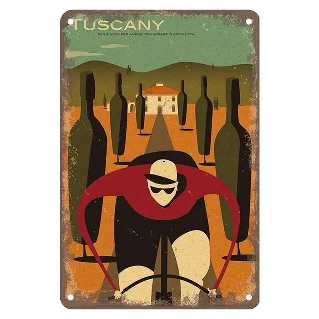 Mfoever Metal Tin Sign Tour De France Cycling Wall Decoration Plaque Vintage Poster Iron Painting for Man Cave Home Cafe Garden Club Bar