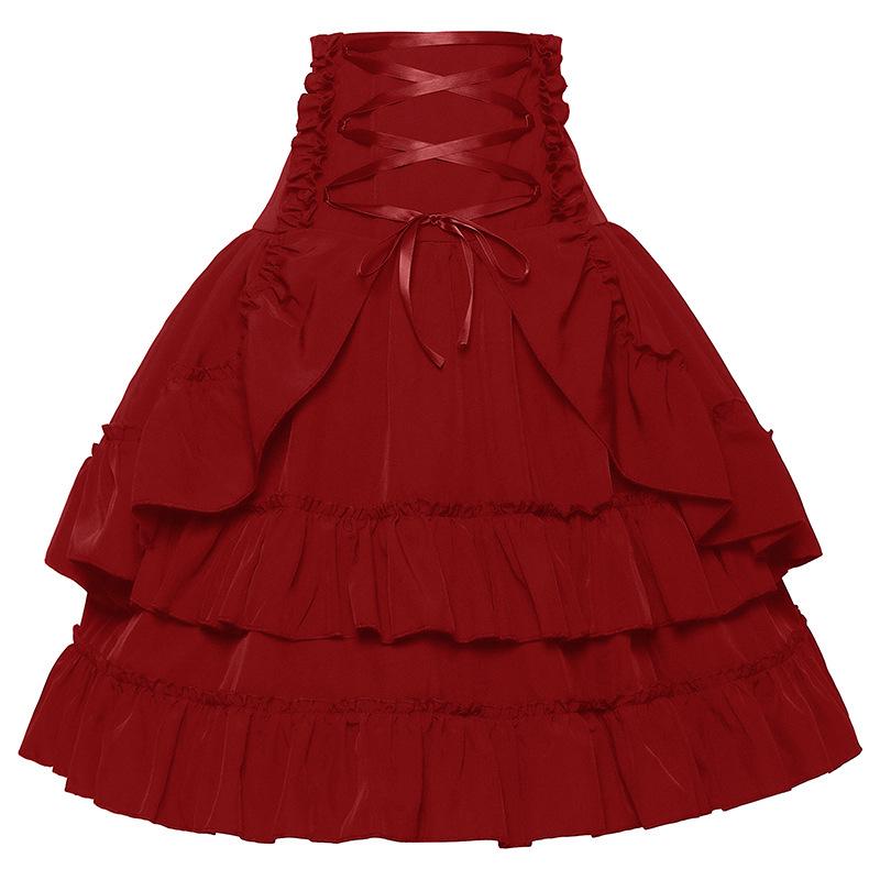 Victorian Renaissance Double-Layer High-Waisted Women's Halloween Costume Dress