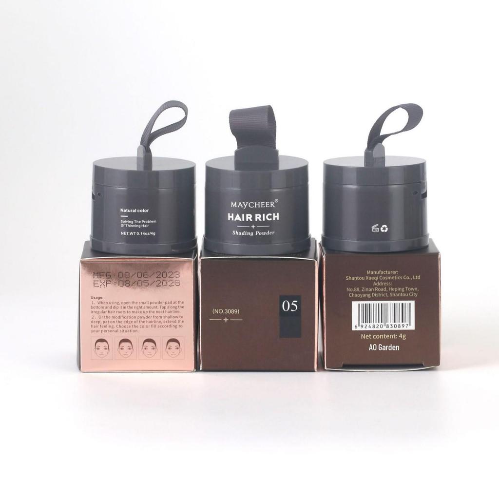 MAYCHEER Hairline Shadow Powder with Puff for Hair Regrowth and Forehead Filling.
