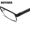 BOYSEEN Men Titanium Alloy Reading Glasses Non Spherical 12 Layer Coated Lenses Retro Business Hyperopia Prescription Eyeglasses
