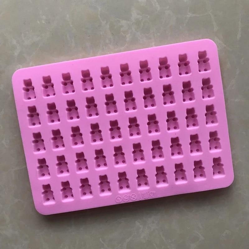 Original Deals Silicone Mold for 50 Haribo Bear Gummy Candy, 18.7 X 13.7 X 1 Cm, Pink, Baking DIY