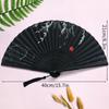 Chinese Folding Fan Hand Fan Decorative Dance Fans with Tassels Wedding Hand Fans Portable Bamboo Fans Wedding Gift for Guests