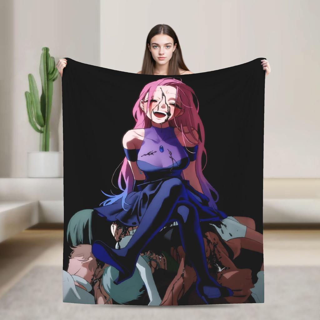Alien Stage Manga Poster Print Plush Blankets Girls Boys Flannel Throw Blanket For Couch Chair Super Soft Quality Bedspread Gift
