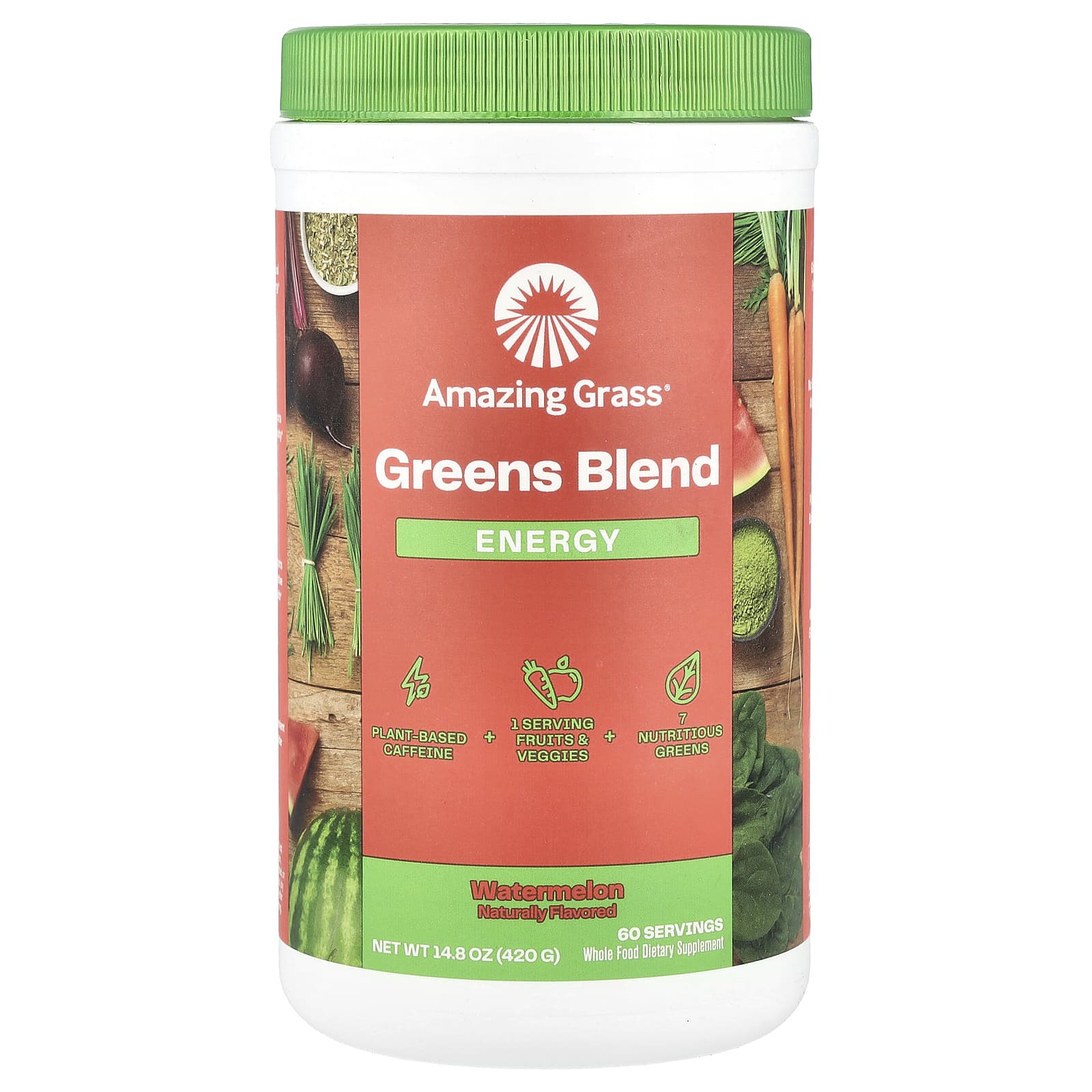 

Greens Blend, Energy, Watermelon, 420G(14.8Oz)