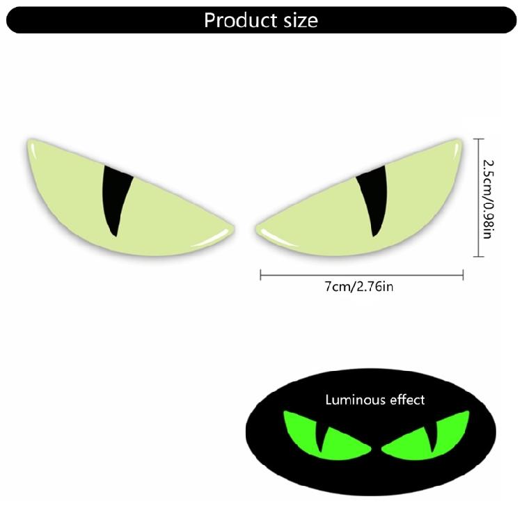 Windshield Glow Decoration Motorcycle Devil Eye Stickers Motorbike Modification Accessories Glow In Dark Stickers