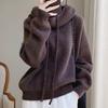 Pile neck sweater women's 2026 winter new solid color loose thick knitted sweater top trendy bottoming shirt women's autumn and winter