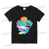 Smilings Critters Tshirt for Girls Boys Cartoon Tee Summer Anime Printed Tops Short Sleeve Tshirts Children Breathable Clothes