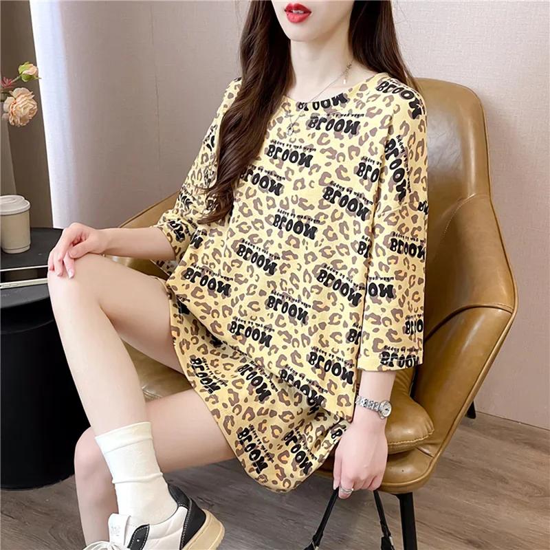 Sommer Vintage Print T-Shirt Mode Damen Übergroß Grafik Langarm T-Shirts Y2k Oberteile Harajuku Hip Hop Streetwear Jugend