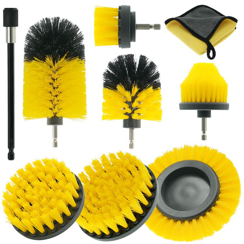 Professional Eco-Friendly PP Wheel Style Power Scrub Drill Cleaning Brush for Carpet From Anhui China Factory