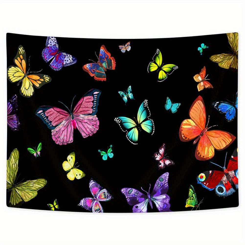 Butterfly Paradise Tapestry Vibrant Colorful and Enchantingly Unique Wall Art for a Magical Decor Statement