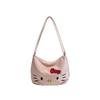 Bowknot Plush Soft Girl Backpack Pu Material Cartoon Shoulder Bag
