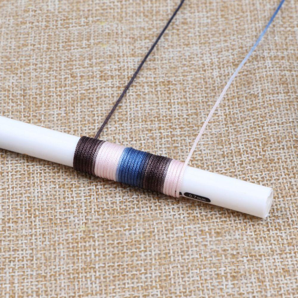 Beading DIY Rainbow Sewing Chinese Knot Polyester Macrame Cord Thread Cord Braided String Rope