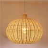 JOYINLED Modern Rattan Chandelier, Southeast Asian Style Hand Woven Bamboo Pendant Light Kitchen Island Dining Room Living Room
