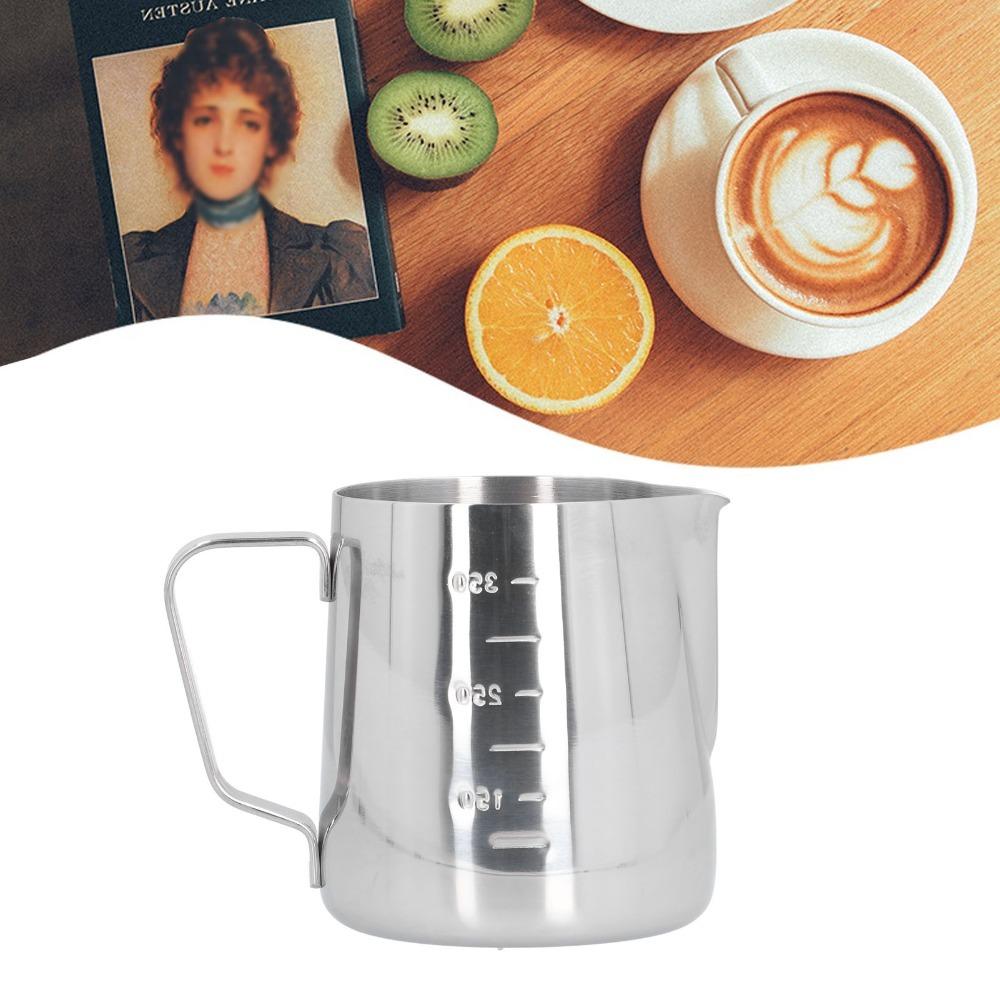With Scale Frothing Cup Pointed Spout Coffee Pitcher Frothing Pitcher  Milk Steaming