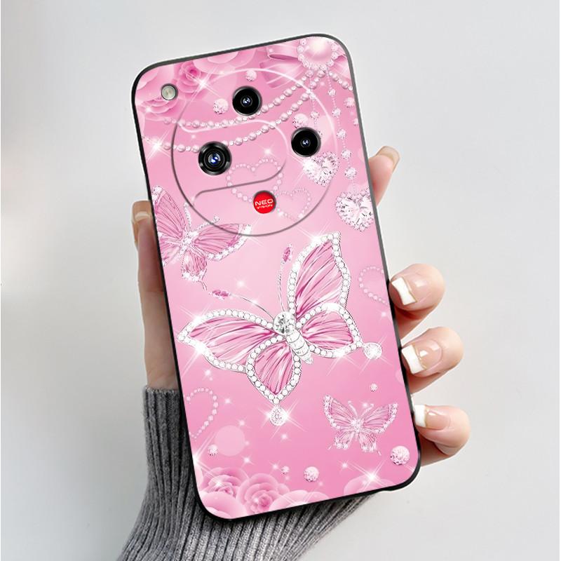 For Nubia Focus 2 5G Z2462N Case Luxury Fashion Butterfly Flowers Soft TPU Silicone Black Cover for ZTE Nubia Focus2 Phone Case