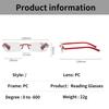 Fashion Frameless Reading Glasses Women Men Square Ultralight Presbyopic Eyeglasses Optical Farsighted Eyewear +1.0 To +4.0