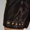 Leone 1947 DNA Shorts, Unisex Muay Thai/Kickboxing Shorts, Satin Fabric with Elastic Waist (Size M), Black/Gold, AB966 [Authentic]