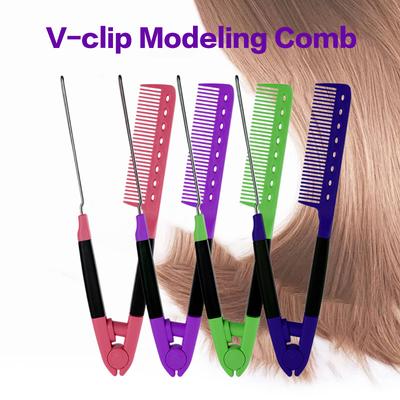 Flat Comb Straightening Comb Salon Hair Brush Combs Hairdressing Styling Hair Straightener V-Shaped Straight Comb Straightener