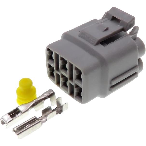 Automotive Wire connectors 1/5/10 Pcs 6 Pin 6187-6561 6180-6771 6188-0382 Automotive Ignition Connector Car Maintenance(Female with Pin,5pcs)