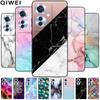 Phone Cover for OPPO Reno11 F 5G Case Black Silicone TPU Fashion Marble Print Shells for Oppo Reno 11F Protective Capa Soft Bags