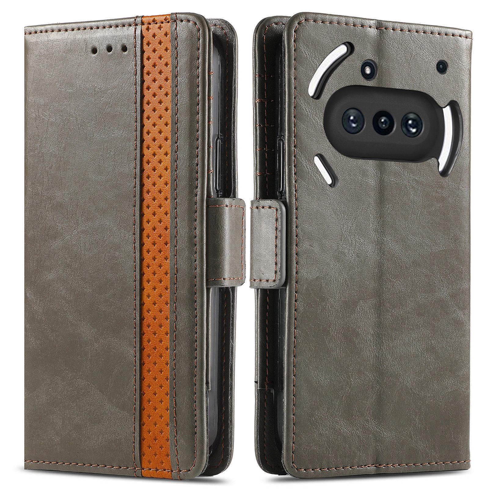 

For Nothing Phone (3a) Phone Cases CASENEO PU Leather Cover Stand with RFID Blocking Wallet Black