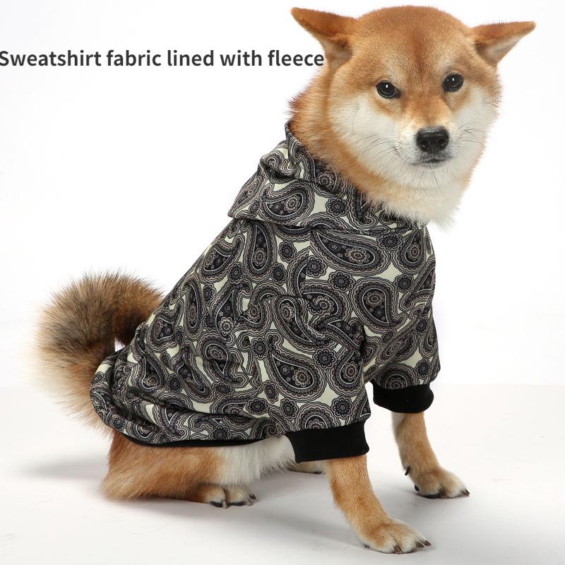 Neue Weihnachten Hund Kleidung Verdickt Plaid Mit Kapuze Mittlere und Große Hunde Haustier Zwei Fuß Sweatshirt
