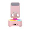 Bluetooth Speaker & Phone Holder with Rotating Stand, Cool Lights, Adjustable Height, and Large Volume