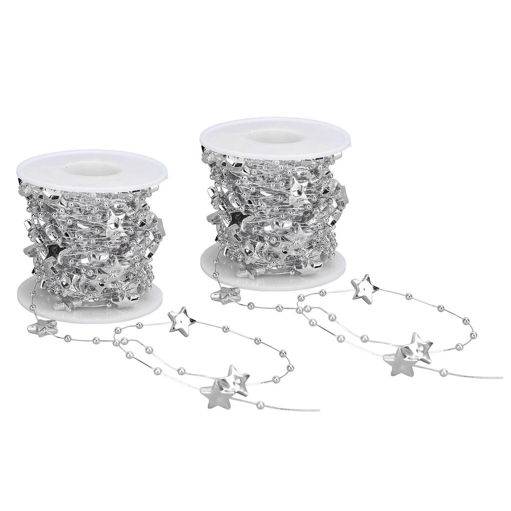2 Rolls Star Bd String Garland 10m Length Cuttable Decorative Bds Garland for Wedding Christmas Home Decor