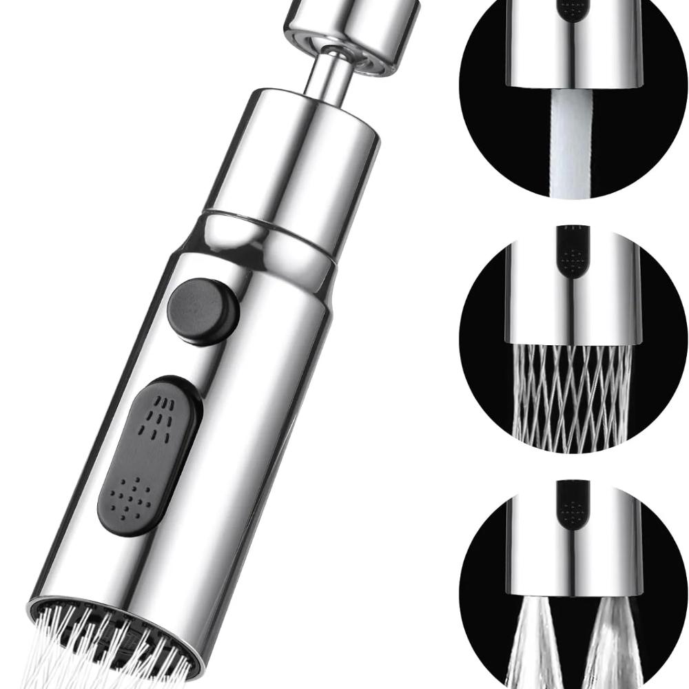 Kjøkkenkran Sprøytehode 360° Roterbar Tut FM22 M24 Kjøkkenvaskkran 3-Posisjons Tilbehørssprøyte Erstatning Kranlufter Kranadapter