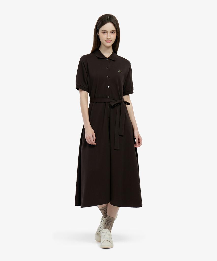 Lacoste Women'S Fit-And-Flare Short Sleeve Pique Dress Ef211E-56G 3La