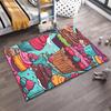 Colorful Cupcake and Dessert Pattern Carpet for Living Room Decor Suitable for use as an anti-slip for living room bedroom sofas