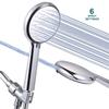 Hochdruck-Handbrausekopf, Duschkopf mit 6 Einstellungen und integrierter Power-Wash zur Reinigung der Badewanne