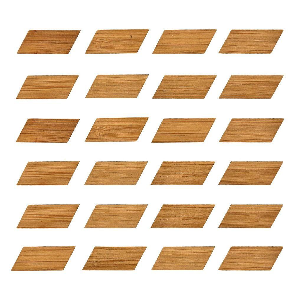 24/48PCS Bamboo Wood Grain Floor 1/12 Scale Miniature Floor Board Dollhouse Floor Tiles  Dollhouse