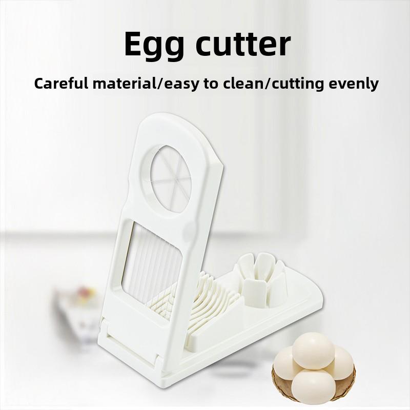 ABS Egg Slicer 2 In 1 Flower Shape Stainless Steel Wire Cutter Kitchen Tools Easy Clean Food Grade Multifunctional