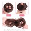 LUPU Straight Hair Scrunchy Chignon Buns For Women Ponytail Hairpieces False Hair With Elastic Bands Black Brown