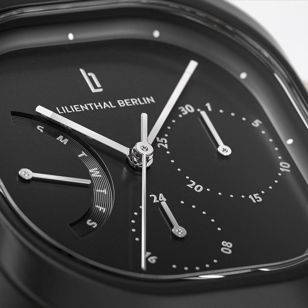 Lilianthal Berlin Multifunction Made in Black Watch, Germany, M1-001-SB023CB, Women's,