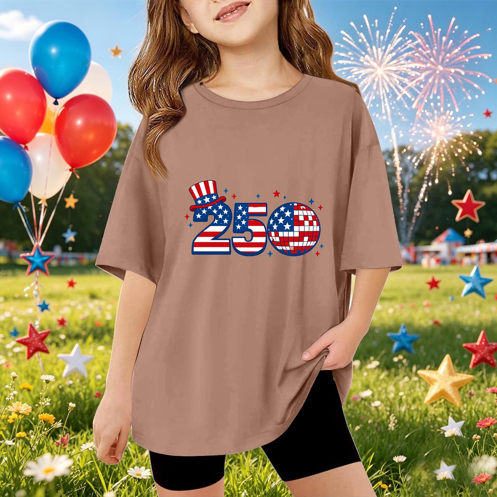 

Kids Short Sleeve T Shirt Casual Loose Fit Top Graphic Print 250 Design Comfortable Cotton Blend Fabric Suitable for Everyday Wear 160