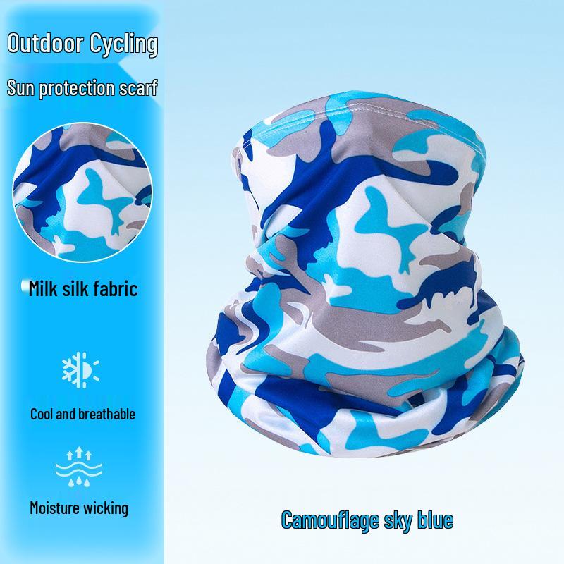 Slim Camouflage Neck Gaiter & Face Mask: Unisex, Dustproof, Breathable Ice Silk