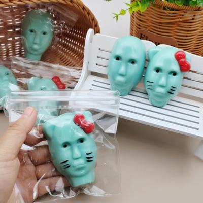 1/2Pcs Aliens Pimple Popping Fidget Toy with Toolkit Reusable Kids Teens Adults Stress Relief Cartoon Male Aliens Face Acne Popping Game