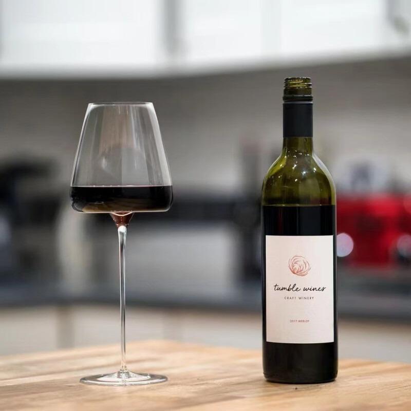 1 pieza Exquisita Copa de Vino Ultradelgada Cóncava-Convexa Cristal para Decantación Rápida Copas para Borgoña y Burdeos